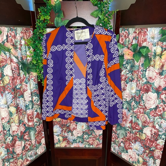 1970s printed jumpsuit set - Picture 2 of 4